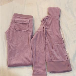 Velour track suit- blush pink